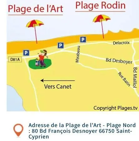 Appartement Saint Cyprien Plage Residence Les Mas De La Mer Exterior foto